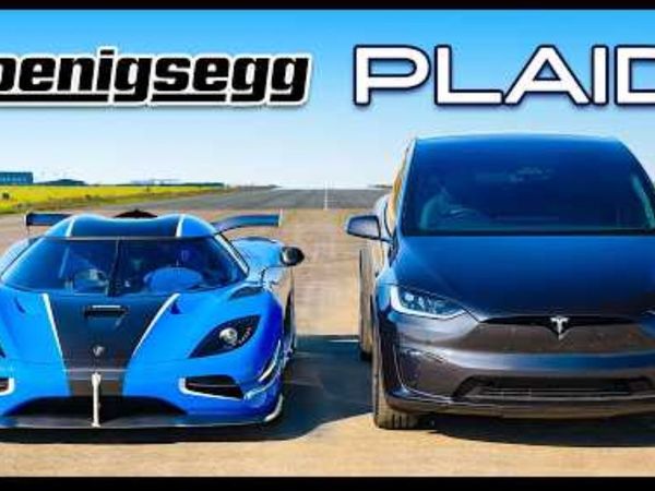 Koenigsegg Agera RST  vs Model X Plaid：直线加速赛