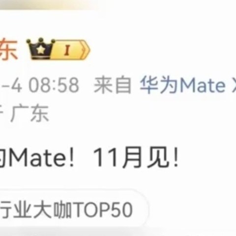 华为史上最强的Mate将于11月亮相，我们拭目以待！