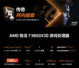 AMD 锐龙R7-9800X3D CPU 4.7GHz 8核16线程【报价 价格 评测 怎么样】 -什么值得买
