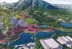 山地公园的美景 