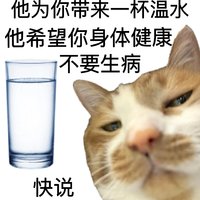 小猫提醒你该喝水了||动动你的嘴