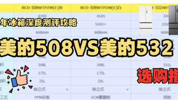 2024年冰箱深度测评攻略|美的508VS美的532，谁才是法式多门的优质选择