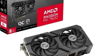 华硕发布 Radeon RX 7600 Dual 非公显卡，双风扇散热器、单8pin 外接供电