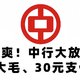 暴爽！中行大放水！20元大毛、2元数币红包、30元支付权益