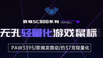 狼蛛SC800双模无孔轻量化游戏鼠标：精准操控，轻盈体验