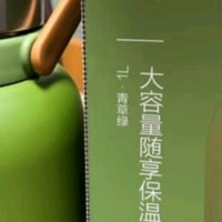 苏泊尔（SUPOR）大容量保温杯女士随享水杯壶户外双饮杯高颜值大肚杯子1L青草绿