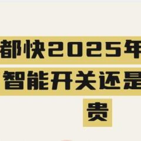 都快2025年了，智能开关还是这么贵