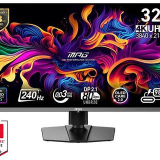 微星发布 MPG 322URX QD-OLED 显示器，4K 量子点背光、240Hz 高刷