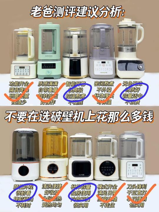 老爸测评建议：不要在选破壁机上花那么多钱