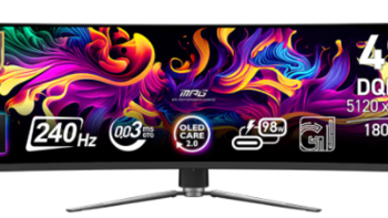 微星发布 MPG 491CQPX QD-OLED “带鱼屏”显示器，三星量子点面板、240Hz+0.03ms