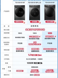 更智能，小天鹅TG100V618PLUS 滚筒洗衣机