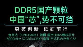 国产把内存价格打下来 首款国产颗粒DDR5内存来了