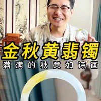 金秋黄翡镯 满满的秋意如诗画