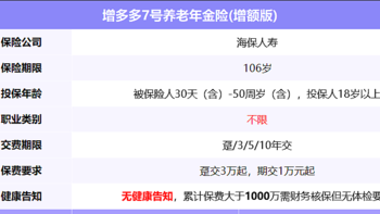 增多多7号养老年金险增额版保单利益怎么样，公司靠谱吗