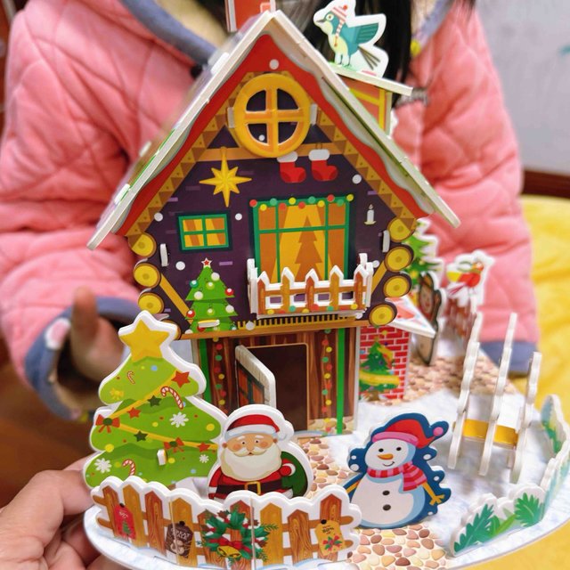 双旦宅家秘籍：哇！这款3D小屋拼图太适合孩子了！