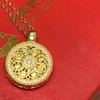 中国黄金（CHINA GOLD）黄金项链女足金八宝罗盘吊坠锁骨链挂坠跨