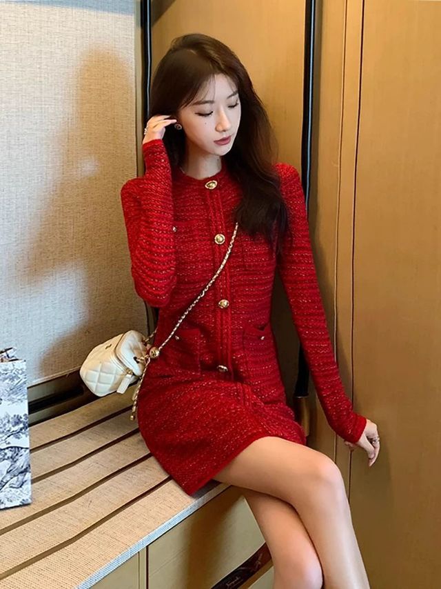 新年战裙 | 拉夏贝尔红裙绝绝子