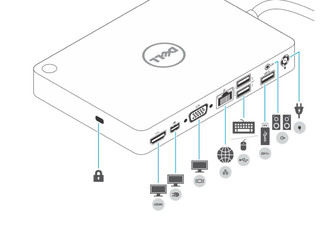 30元起的usb c口扩展坞 dell wd15