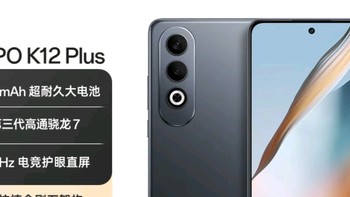 OPPO K12 Plus 12GB+256GB 雪峰白 政府补贴 6400mAh大电池