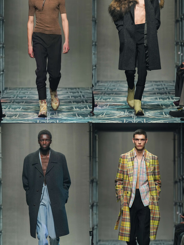 Prada Menswear F/W 2025 #Prada米兰男装秀##又被Prada秀场惊艳到了#Miuccia Prada与Raf Simons 带着@Prada普拉达 秋冬男装系列登场，以“不