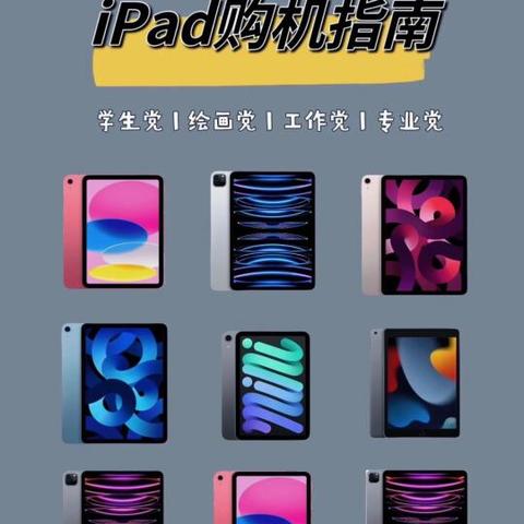 四款iPad对比详解：找到最适合你的数字生活助手