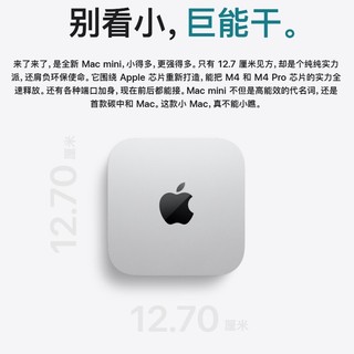 苹果Mac mini M4，国补优惠20%，价格真的香！