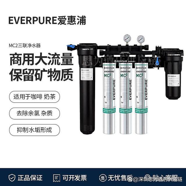 美国爱惠浦 Everpure MC2 三联水净水器——商用餐厅的净水之选