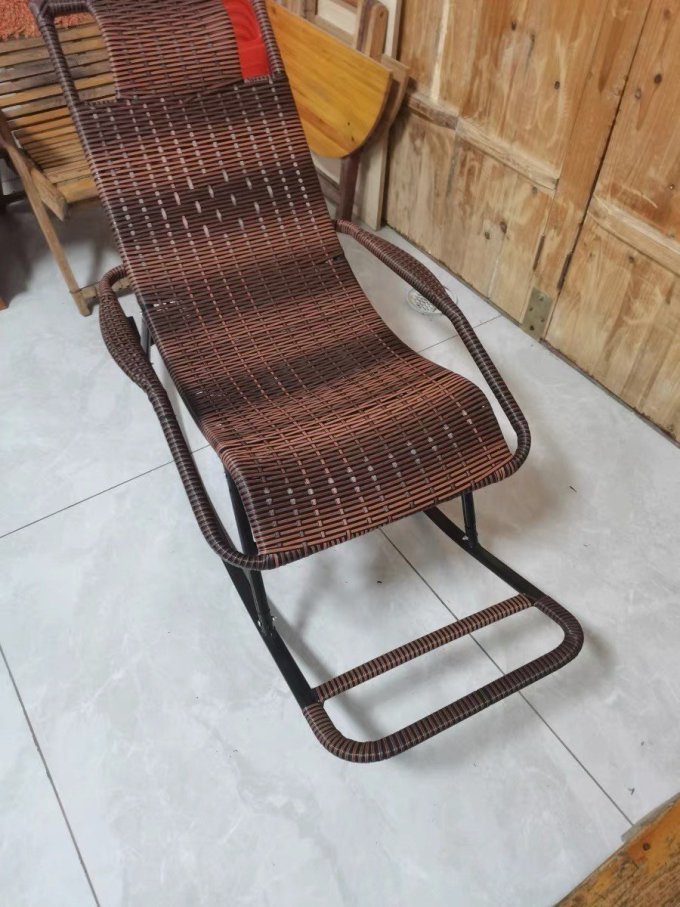 藤编躺椅家用懒人阳台摇椅子