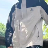 骆驼冲锋衣防风三合一可拆两件套登山服119AX冰晶灰色