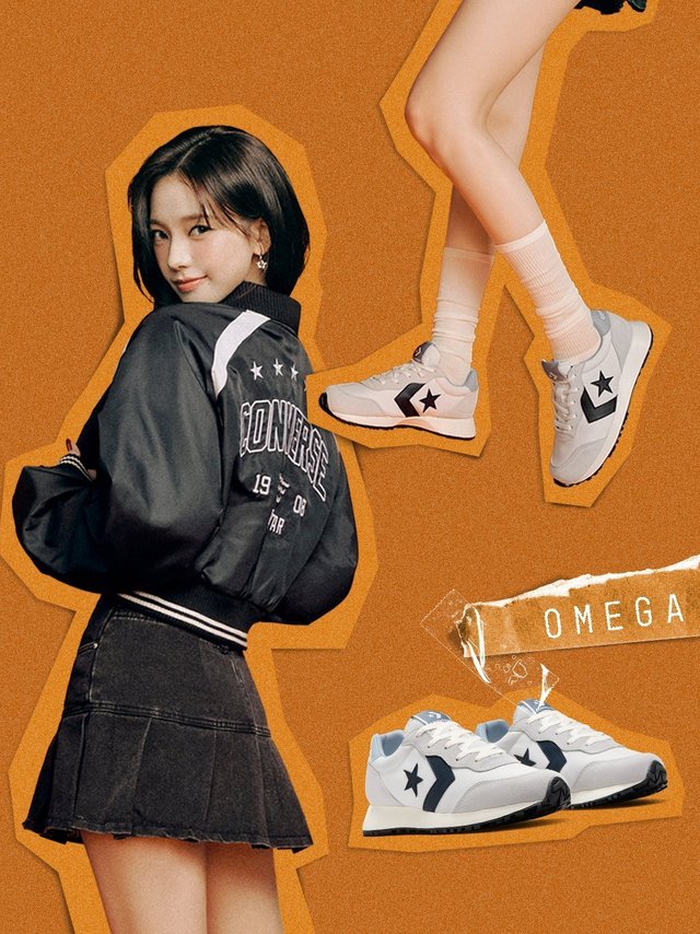 #柳智敏#🍀#柳智敏匡威代言人# 250218【图片】converse_kr更新柳智敏相关Omega Trainer Barely Grey with #Karina搬运/椰椰——————⸜(* ॑꒳