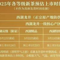 2025年龙井上市时间官宣；早茶当心有坑