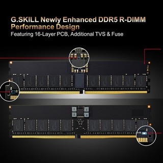 芝奇发布增强版 DDR5 R-DIMM 内存解决方案，加厚PCB、供电更安全