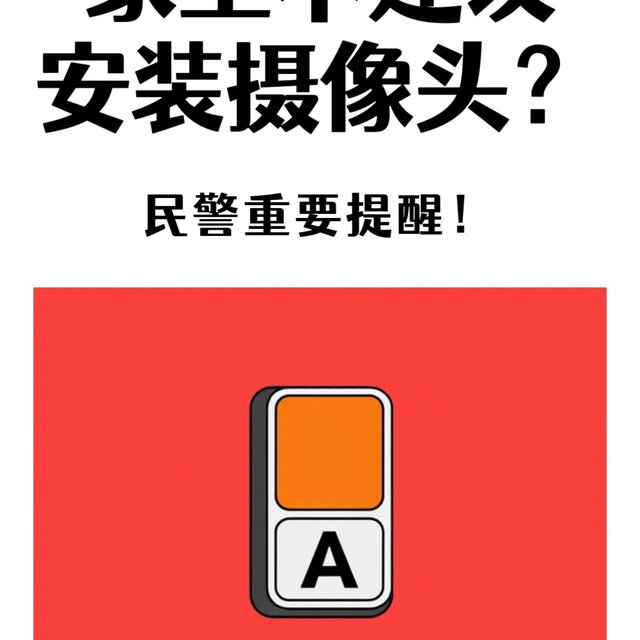 家里不建议安装摄像头？民警提醒！